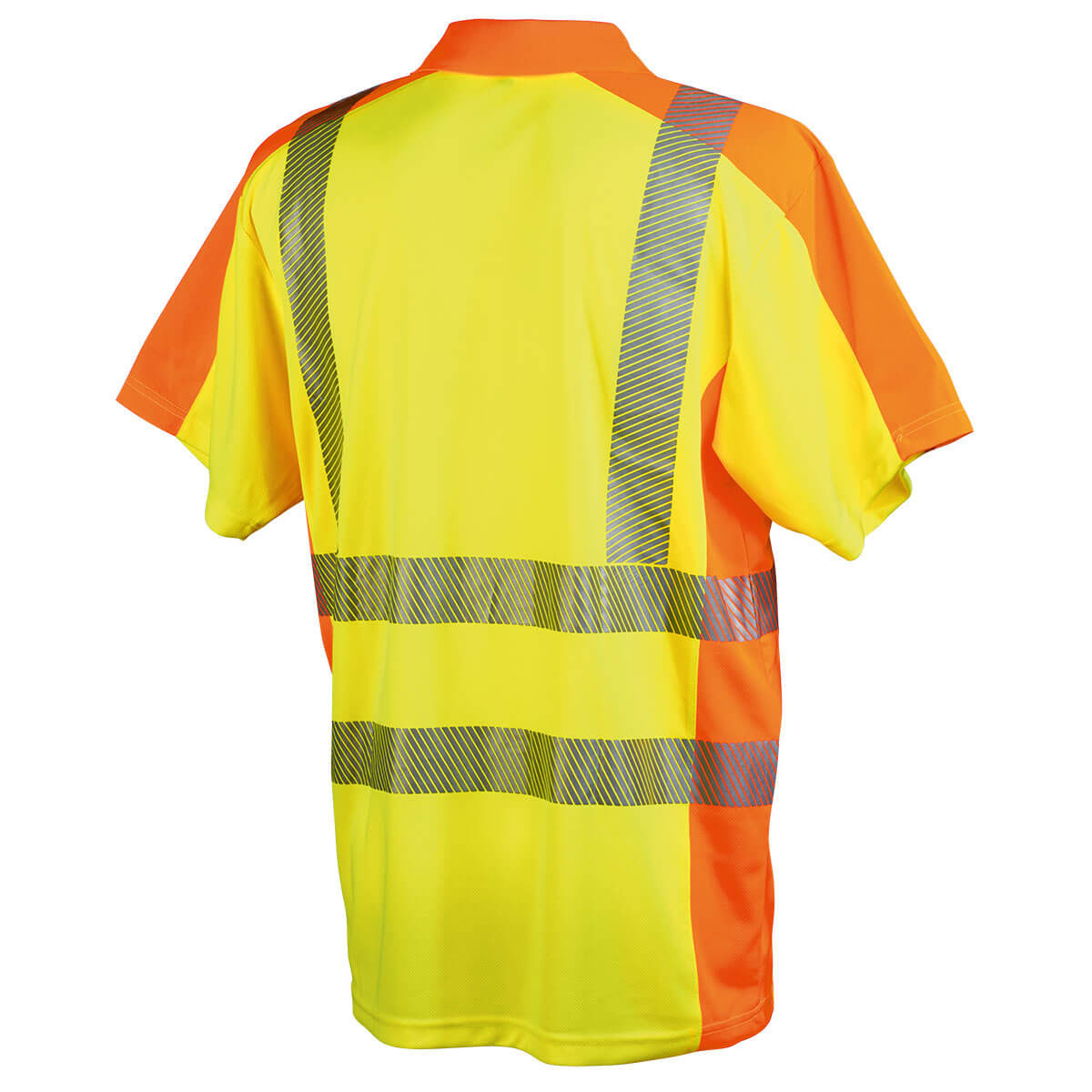 YO-HiViz Polo-Shirt gelb/orange mit Reflex